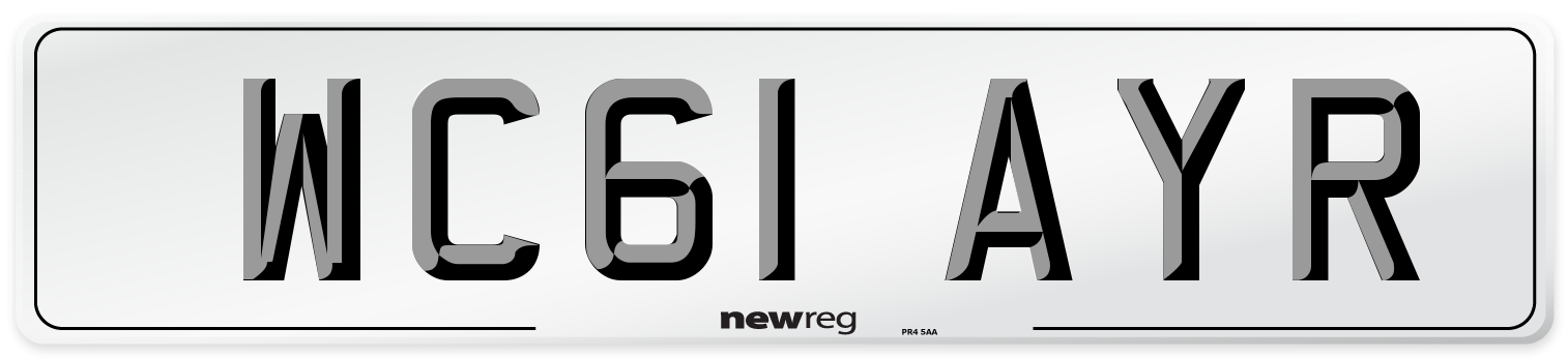 WC61 AYR Number Plate from New Reg